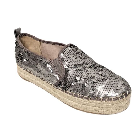 NWOB SAM EDELMAN Carton Sequin Platform Espadrille - Picture 1 of 9